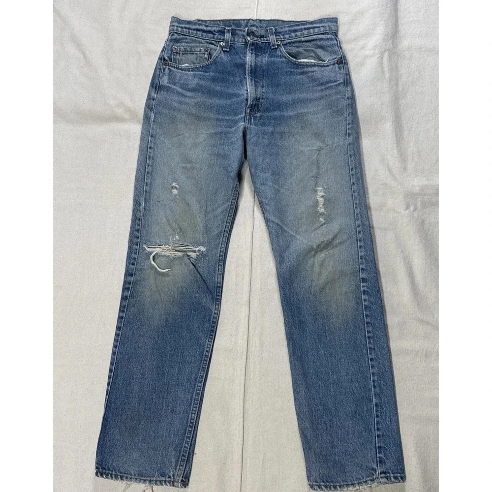 Vintage Levis 501 Jeans Men's 32x30 Blue Made In USA 80s Distressed 1989